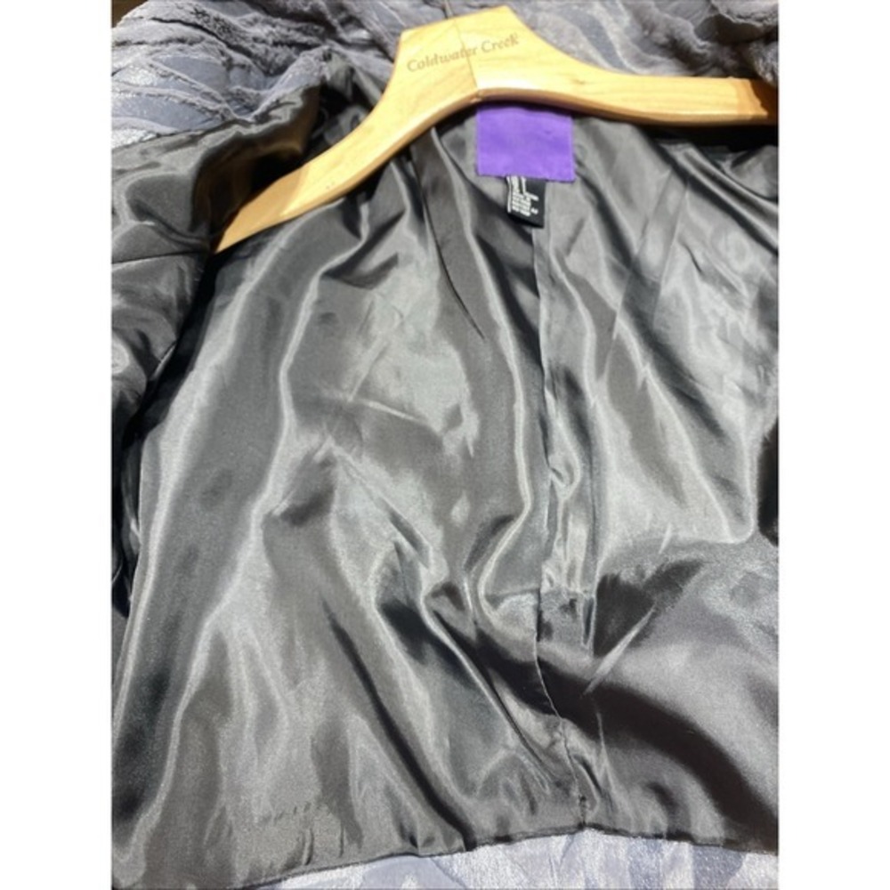 Forever 21 Vintage Style Whimsical Short Gray Bollero Jacket L Zip Wrist 3789 - Picture 15 of 15